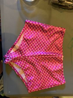 High waisted mermaid rave shorts