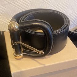 New Women’s Burberry Black Leather Belt