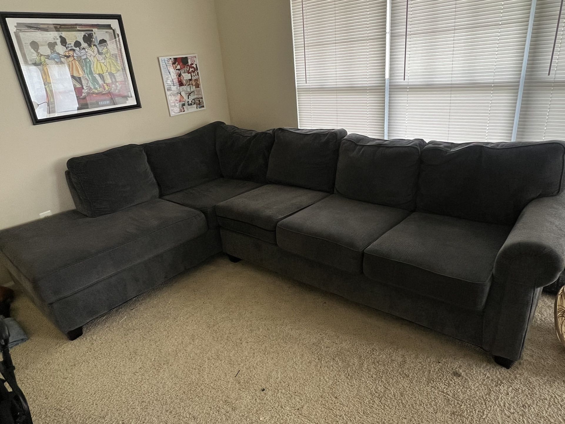 Gray 2 Piece Sectional Couch
