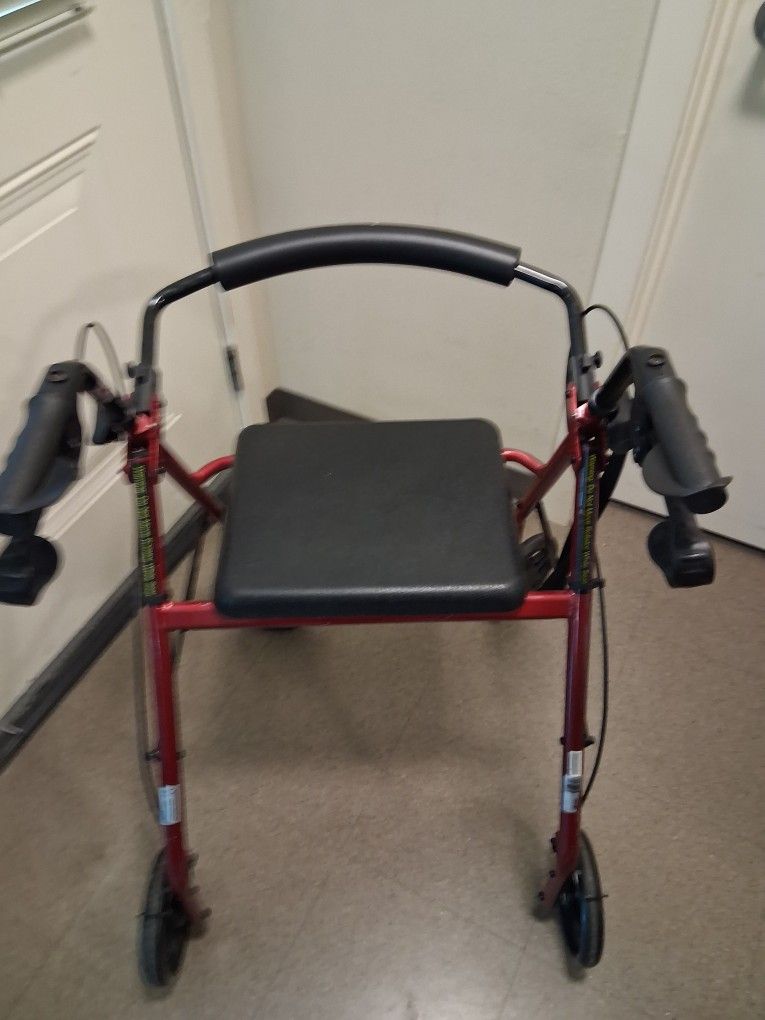 Walker DRIVE 300 Pounds Capacity Lmt. Ruby Red Beuaty Plus Great Brakes 👍 
