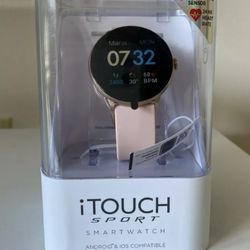 iTOUCH Sport Smart Watch Bluetooth Heart Rate Calorie Android IOS 50% OFF - Pink