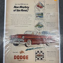 1953 Print Ad Dodge Coronet V-Eight Convertible Car