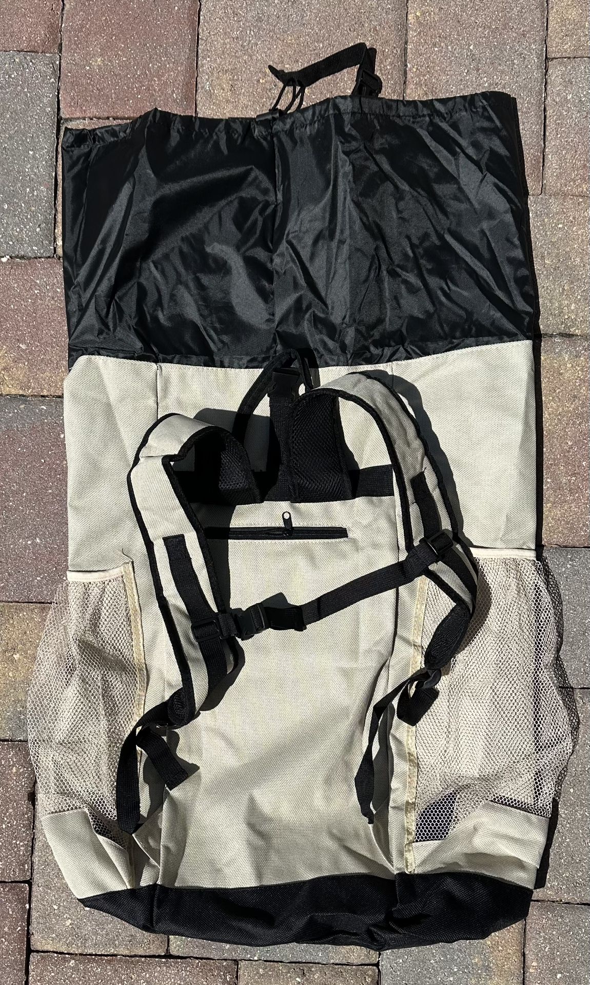 Heavy Duty Laundry Backpack Bag w/ Straps