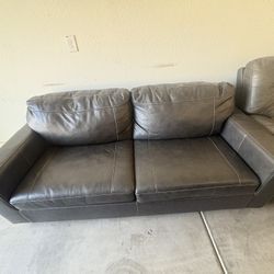 Leather Hide Away Couch