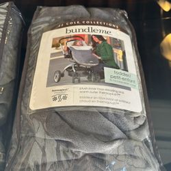 JJ Cole Baby Car Seat Cover, Blanket-Style Baby Stroller & Baby Carrier Cover, Heather Gray