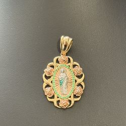 14k Gold St Judas Tri Color Charm 