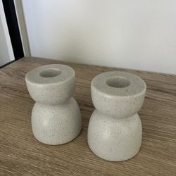 Set Of Ceramic Candle Holders $5