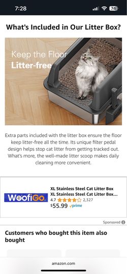 Stainless Steel Litter Box 16x24 with Plastic enclosure