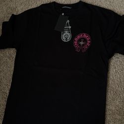 New Chrome hearts t-shirt size M with pink embroidery
