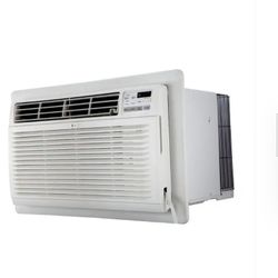 LG 9,800 BTU 230V Through-the-Wall Air Conditioner Cools 440 Sq. Ft. with Remote, Dehumidifier and in White