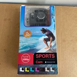 Sports Cam Full HD 1080P 2” Screen Waterproof 30M