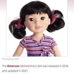 American Girl, Wellie wishers,  Emerson Doll Only 