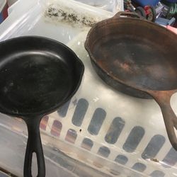 Vintage cast-iron skillet pans only $45 firm
