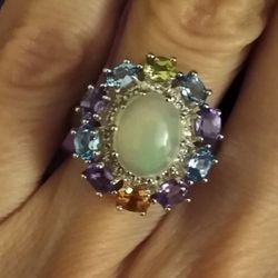 Size 6 New In Box Genuine Opal Gemstone Ring! 💍