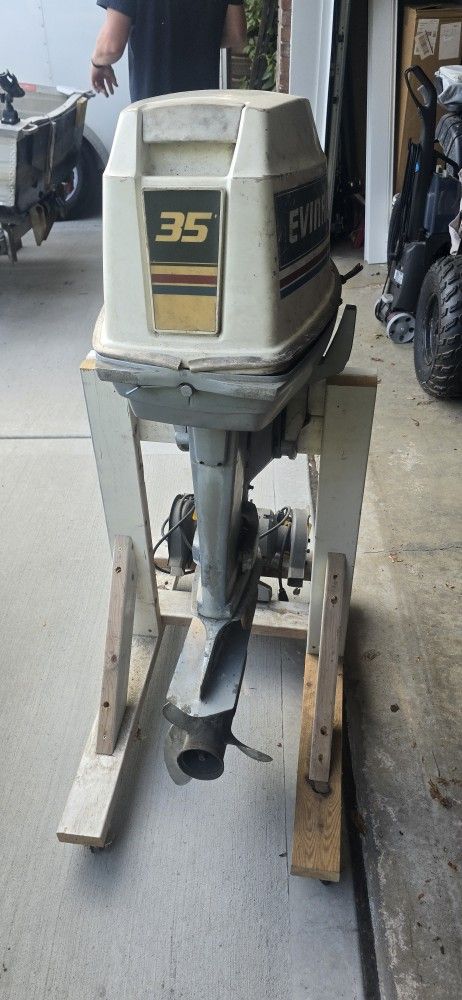  35hp Evinrude Outboard Boat Motor