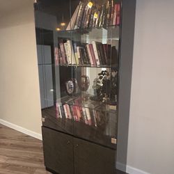 Black Lacquer & Glass Cabinet 