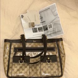 AUTHENTIC GUCCI CRYSTAL ABBEY TOTE WITH FREE COA!!!