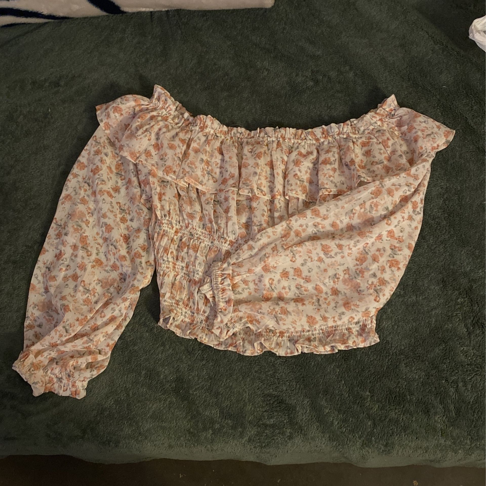 floral off shoulder blouse