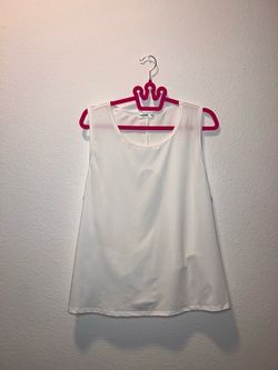 White Sleeveless Tank Top