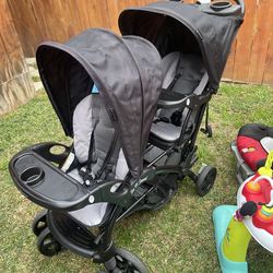 Semi New Baby Trend Doble Stroller sit and stand
