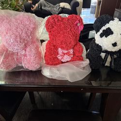 Osos De Rosas $15 Cada Uno