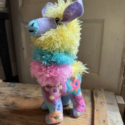 Embroidered Felt And Pom Lama