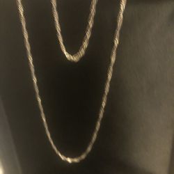 Silver necklace and bracelet