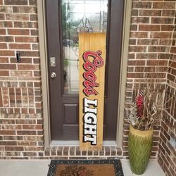 Coors Light Torpedo Wooden Toboggan Sled Made in Canada Man Cave Bar