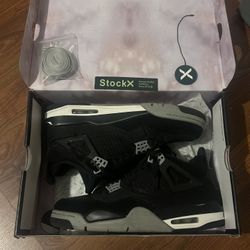 Jordan 4’s, Black Canvas, Size 9.5 Men.