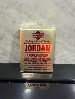 1995 Upper Deck Michael Jordan 23KT Gold Foil Card w/ COA & Box Lim 2005/25,000