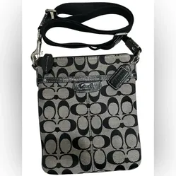 COACH classic crossbody swingpack with silver hardware