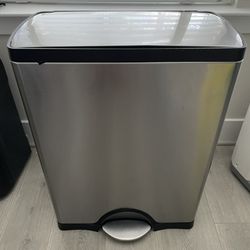 Simplehuman Recycle and Garbage Can, 46 Liter