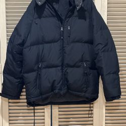 Men’s Solid Puffer Coat With Pockets