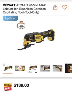 New Dewalt Atomic Series Oscillating Tool