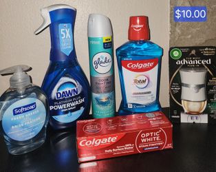 Household bundle: dawn dishspray, colgate, softsoap,  glade, airwick
