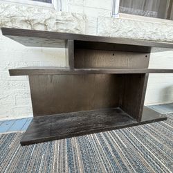 Dark Wood Bench/Shelf