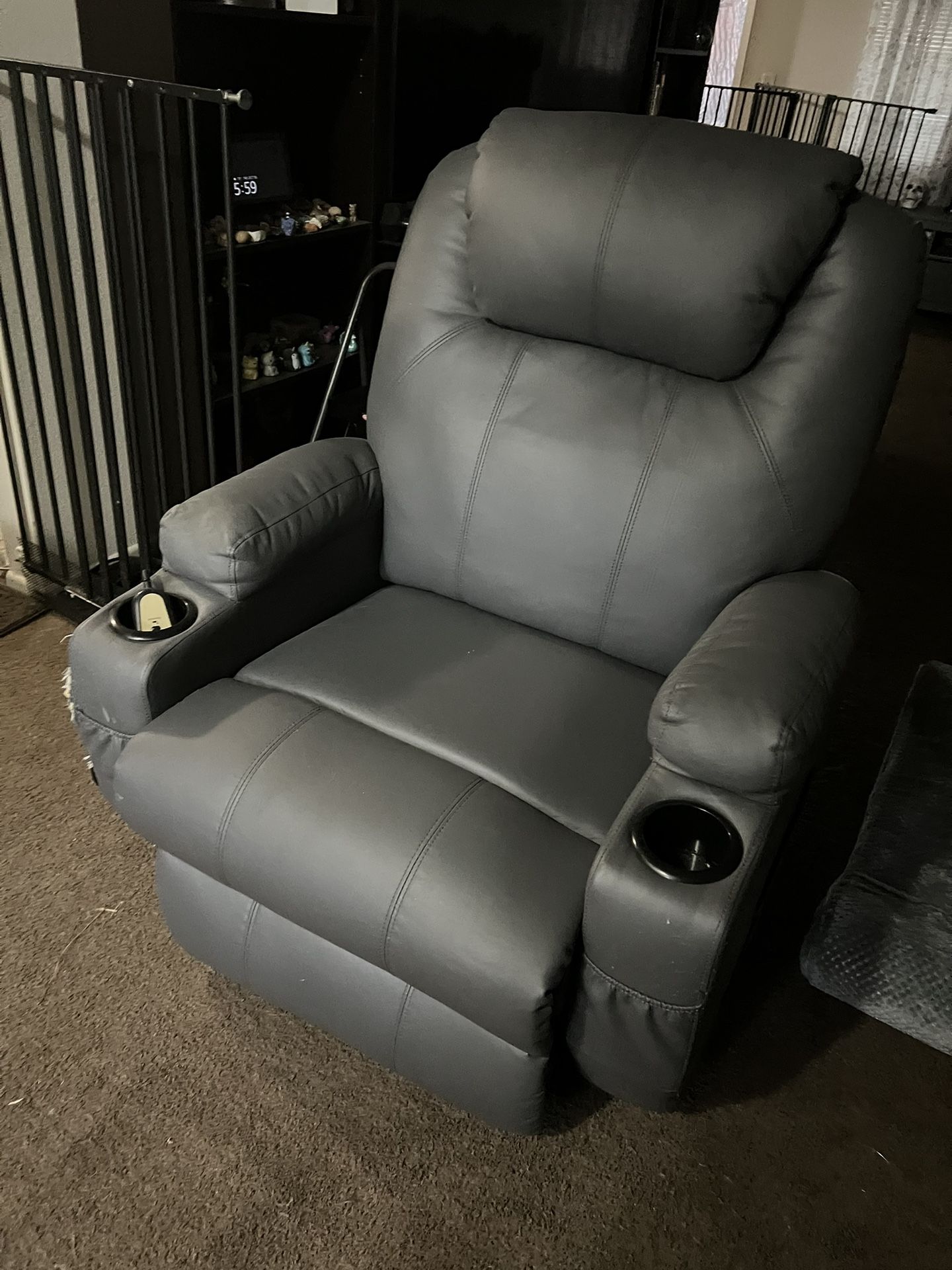 Gray Massage Recliner