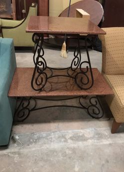 Granite top coffee and 1 end table