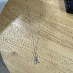 14kt White Gold Chain And Custom Diamond Gold A