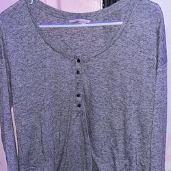 Victoria’s Secret pj long sleeve top light grey size  XS