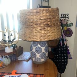 Boho Table Lamp with Shade 
