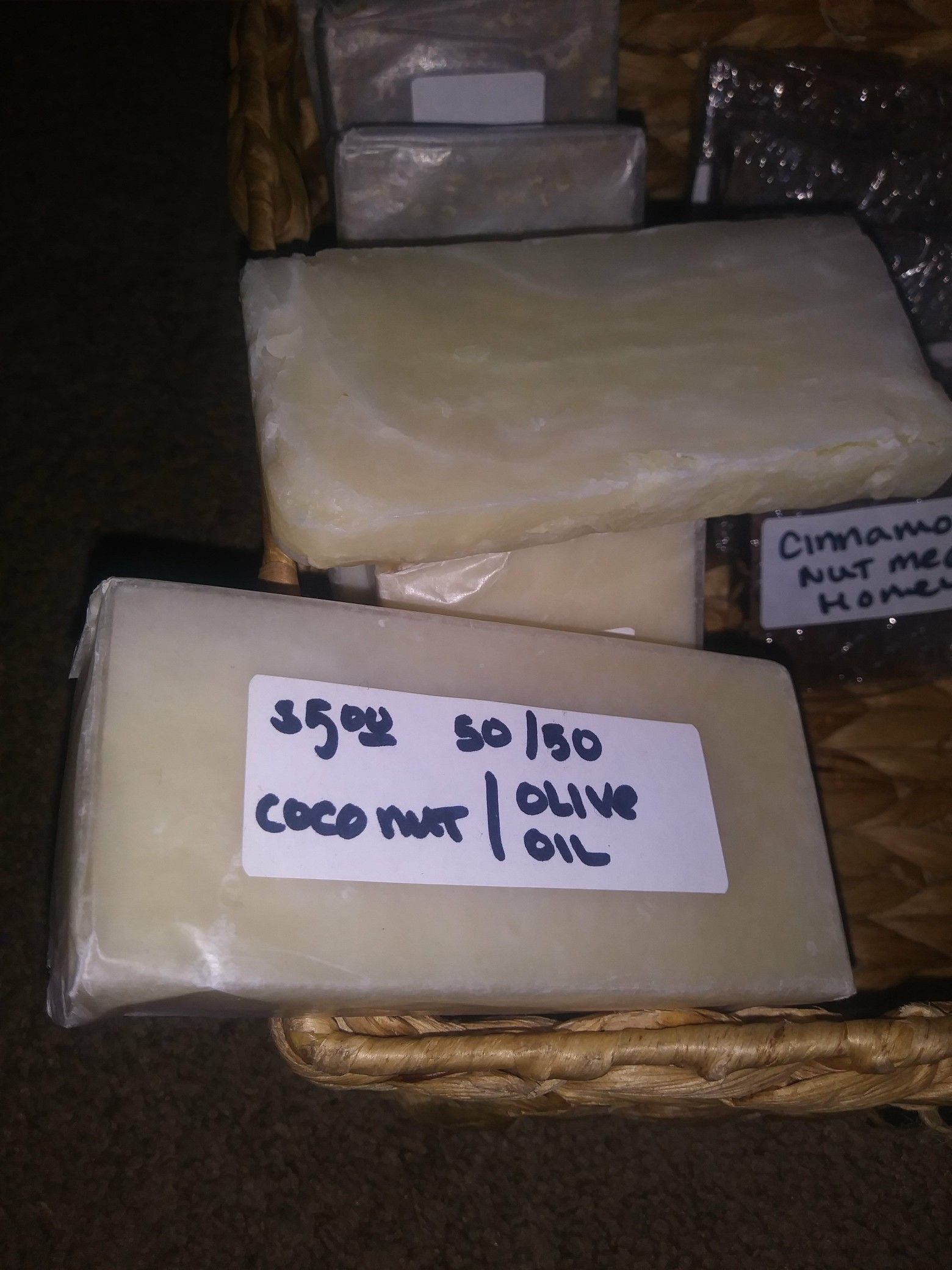 Plain organic coconut and olive oil soap