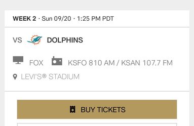 49ers vs dolphins tickets