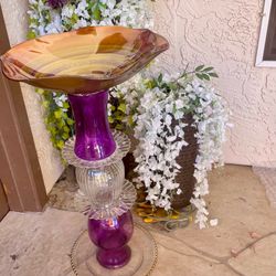 Glass garden art back