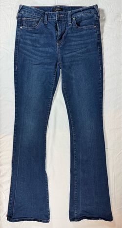 True Religion Becca Mid Rise Bootcut Jeans Size 28 Dark Wash Rhinestone
