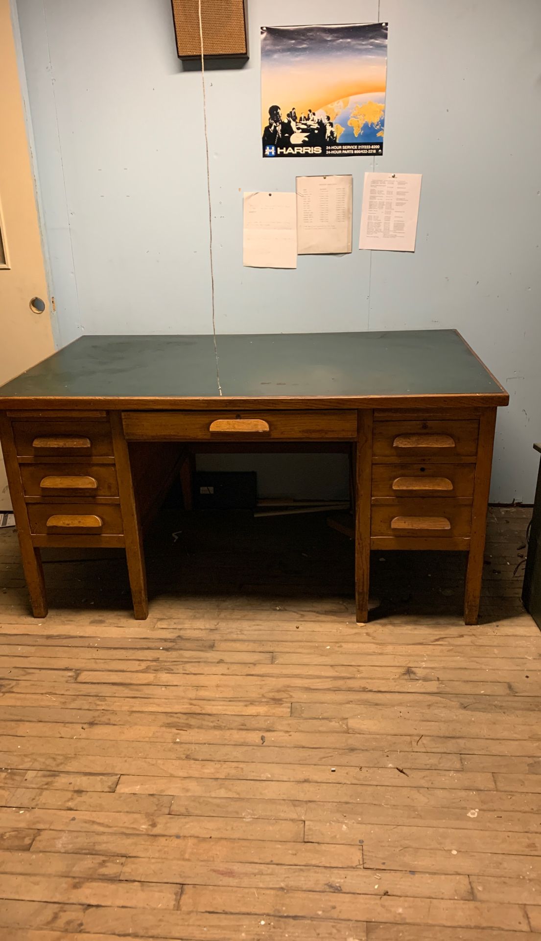 Antique oak desk