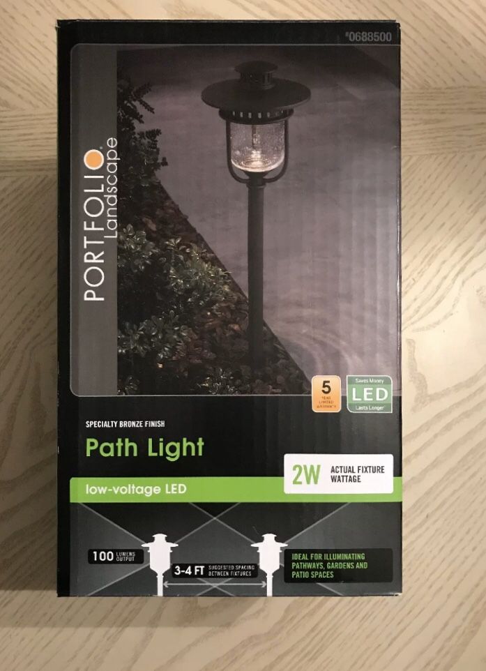 NEW Portfolio 2W Specialty Bronze Low Voltage Path Light IYQ1501L 0688500 LED