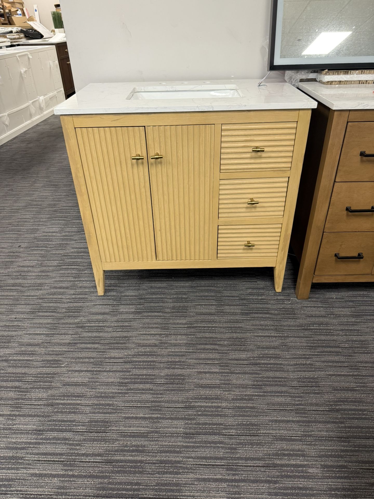 36” Bathroom Vanity In Wood Color 