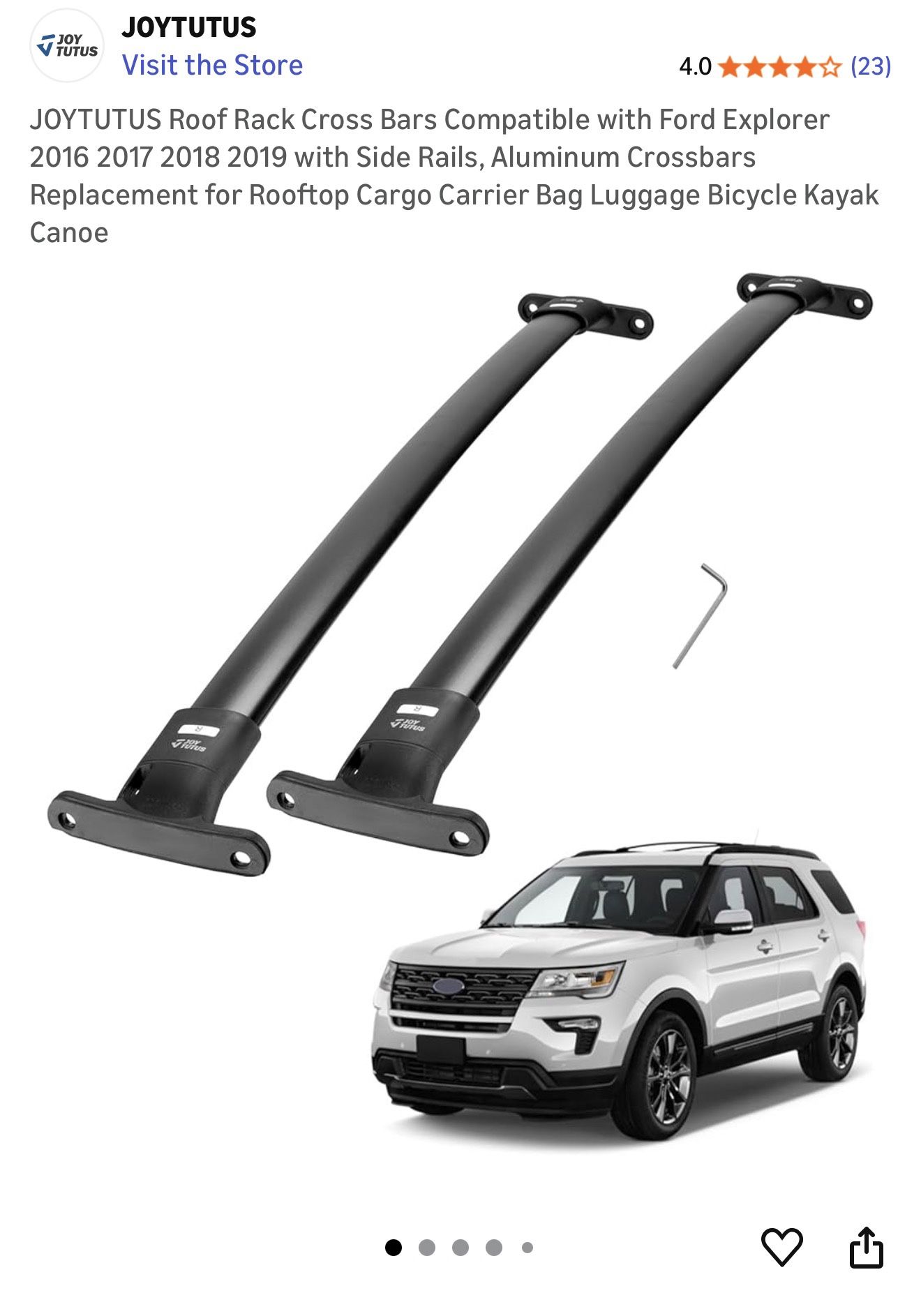 Roof Rack Bars For Ford Explorer