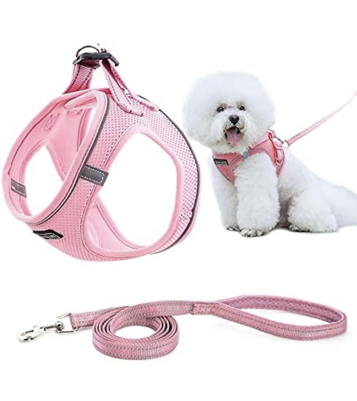 Pink Dog Harness and Leash